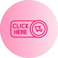 Click Here Gradient Circle Icon vector