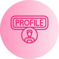 User Profile Gradient Circle Icon vector