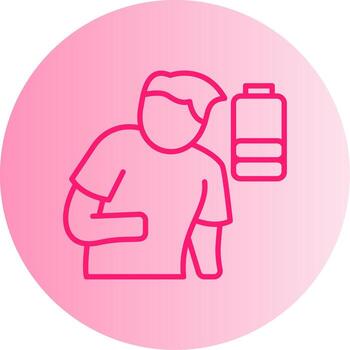 Fatigue Gradient Circle Icon vector