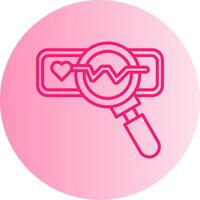 Heart Rate Observation Gradient Circle Icon vector