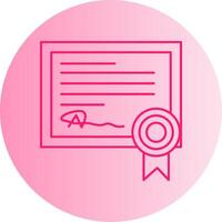 Diploma Certificate Gradient Circle Icon vector