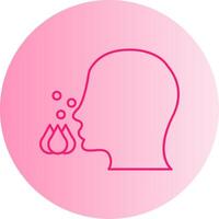 Pollen Allergy Gradient Circle Icon vector
