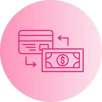 Payment Method Gradient Circle Icon vector