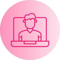 OnGradient Circle Coach Gradient Circle Icon vector