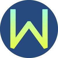 Capital W Icon vector