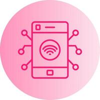 Iot Gradient Circle Icon vector