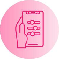 Settings Gradient Circle Icon vector