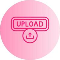 Upload Gradient Circle Icon vector