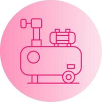 Air Compressor Gradient Circle Icon vector