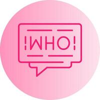 Who Gradient Circle Icon vector