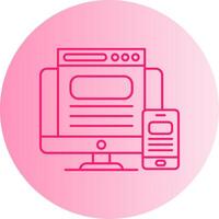 Responsive Design Gradient Circle Icon vector
