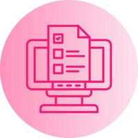 Brief Gradient Circle Icon vector