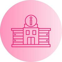 Information Center Gradient Circle Icon vector