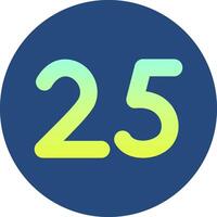 Twenty five Gradient Circle Icon vector