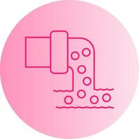 Sewage Gradient Circle Icon vector