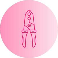 Wire Stripper Gradient Circle Icon vector