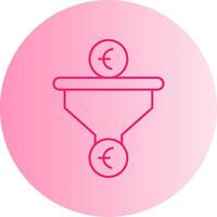 Sales PipeGradient Circle Gradient Circle Icon vector