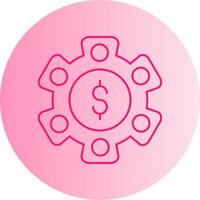 Asset Management Gradient Circle Icon vector