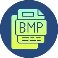 BMP File Gradient Circle Icon vector