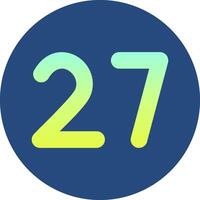 Twenty seven Gradient Circle Icon vector