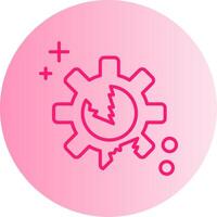 Disruption Gradient Circle Icon vector