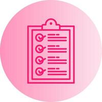 Checklist Gradient Circle Icon vector
