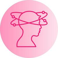 Dizziness Gradient Circle Icon vector