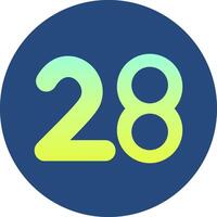 Twenty eight Gradient Circle Icon vector