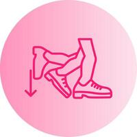 Toe Beat Gradient Circle Icon vector