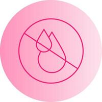No Potable Gradient Circle Icon vector