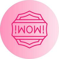 Wow Gradient Circle Icon vector