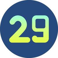 Twenty nine Gradient Circle Icon vector