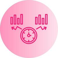 Time To Market Gradient Circle Icon vector