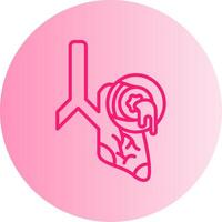 Bronchiectasis Gradient Circle Icon vector