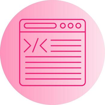 codificación degradado circulo icono vector