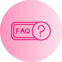 Faq Gradient Circle Icon vector