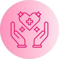 Self Consciousness Gradient Circle Icon vector