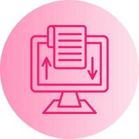 Digitalization Gradient Circle Icon vector