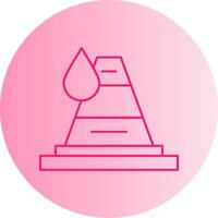 Traffic Cone Gradient Circle Icon vector