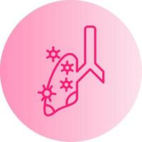 Tuberculosis Germs Gradient Circle Icon vector