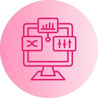 Analysis Gradient Circle Icon vector