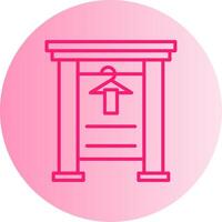 Changing Room Gradient Circle Icon vector