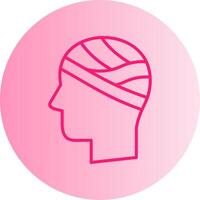 Head Gradient Circle Icon vector