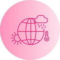 Climate Change Gradient Circle Icon vector
