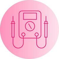 Multimeter Gradient Circle Icon vector