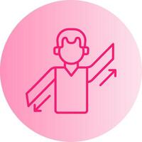 Parallel Arm Gradient Circle Icon vector