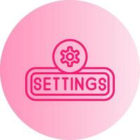 Setting Gradient Circle Icon vector