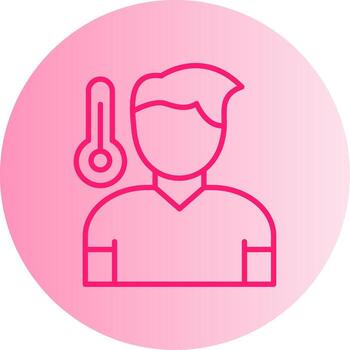 Fever Gradient Circle Icon vector