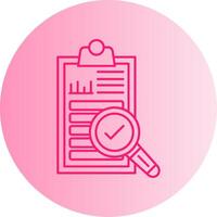 Auditing Gradient Circle Icon vector
