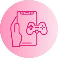 Gaming Gradient Circle Icon vector
